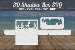 Underwater Scene 3D Shadow Box Bundle - Clipart Collection - CraftNest - Digital Crafting and Art