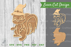 Squirrel Witch Laser Cut Decoration Clipart Bundle - CraftNest - Digital Crafting and Art