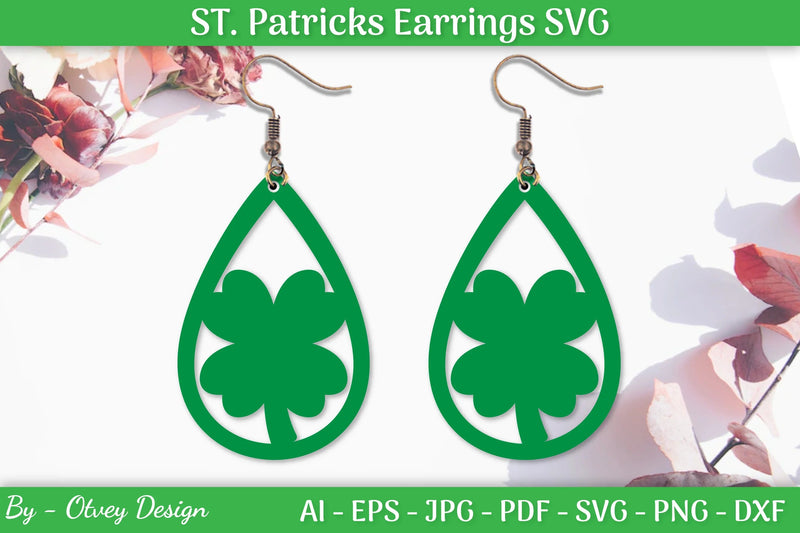 St Patrick's Day Earrings SVG Bundle - CraftNest - Digital Crafting and Art