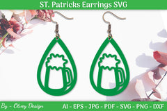 St Patrick's Day Earrings SVG Bundle - CraftNest - Digital Crafting and Art