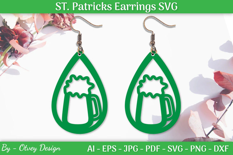 St Patrick's Day Earrings SVG Bundle - CraftNest - Digital Crafting and Art