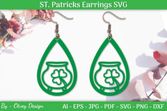 St Patrick's Day Earrings SVG Bundle - CraftNest - Digital Crafting and Art