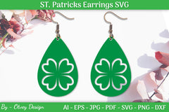 St Patrick's Day Earrings SVG Bundle - CraftNest - Digital Crafting and Art