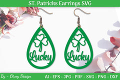 St Patrick's Day Earrings SVG Bundle - CraftNest - Digital Crafting and Art
