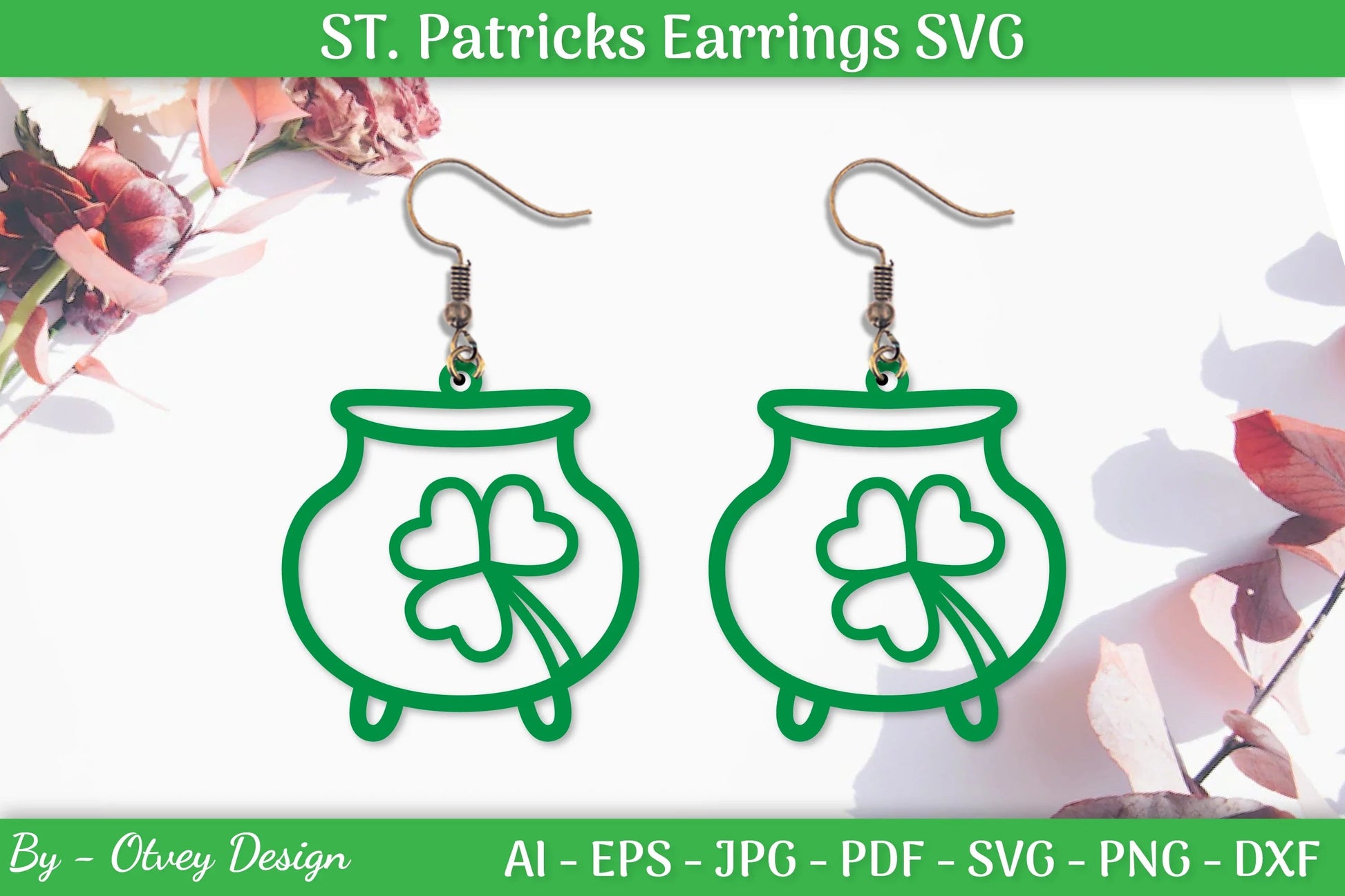St Patrick's Day Earrings SVG Bundle - CraftNest - Digital Crafting and Art
