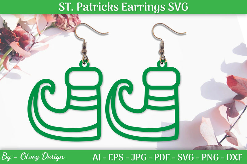 St Patrick's Day Earrings SVG Bundle - CraftNest - Digital Crafting and Art