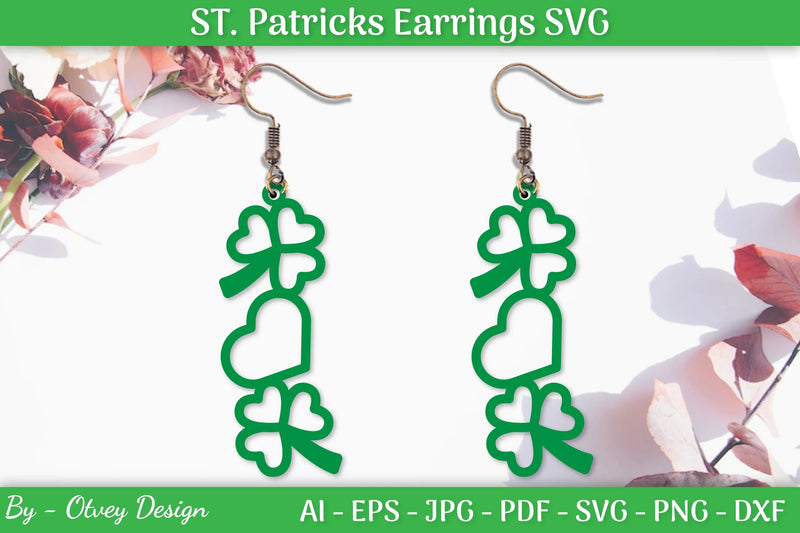 St Patrick's Day Earrings SVG Bundle - CraftNest - Digital Crafting and Art