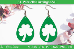 St Patrick's Day Earrings SVG Bundle - CraftNest - Digital Crafting and Art
