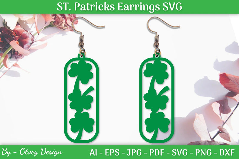 St Patrick's Day Earrings SVG Bundle - CraftNest - Digital Crafting and Art