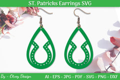 St Patrick's Day Earrings SVG Bundle - CraftNest - Digital Crafting and Art