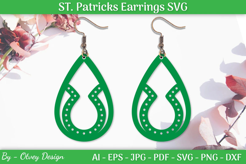St Patrick's Day Earrings SVG Bundle - CraftNest - Digital Crafting and Art