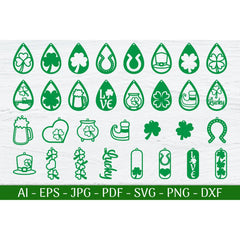 St Patrick's Day Earrings SVG Bundle - CraftNest - Digital Crafting and Art