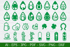 St Patrick's Day Earrings SVG Bundle - CraftNest - Digital Crafting and Art