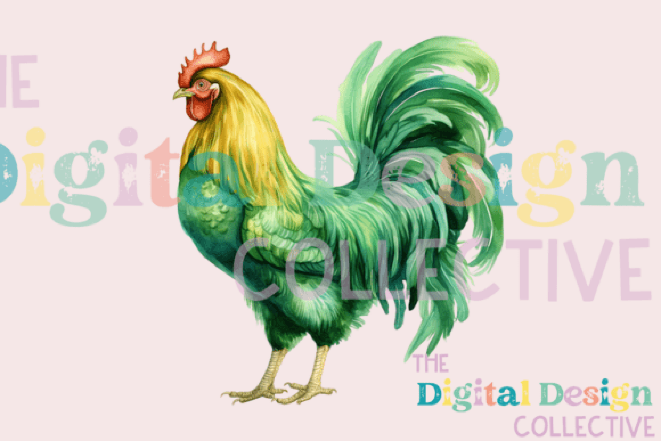 St. Patrick's Day Farm Chickens Clipart Bundle