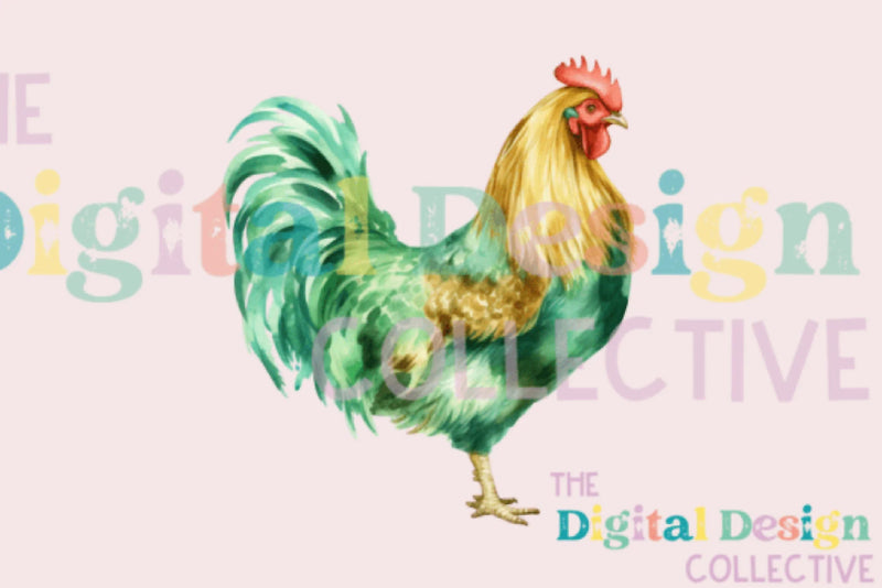 St. Patrick's Day Farm Chickens Clipart Bundle - CraftNest - Digital Crafting and Art