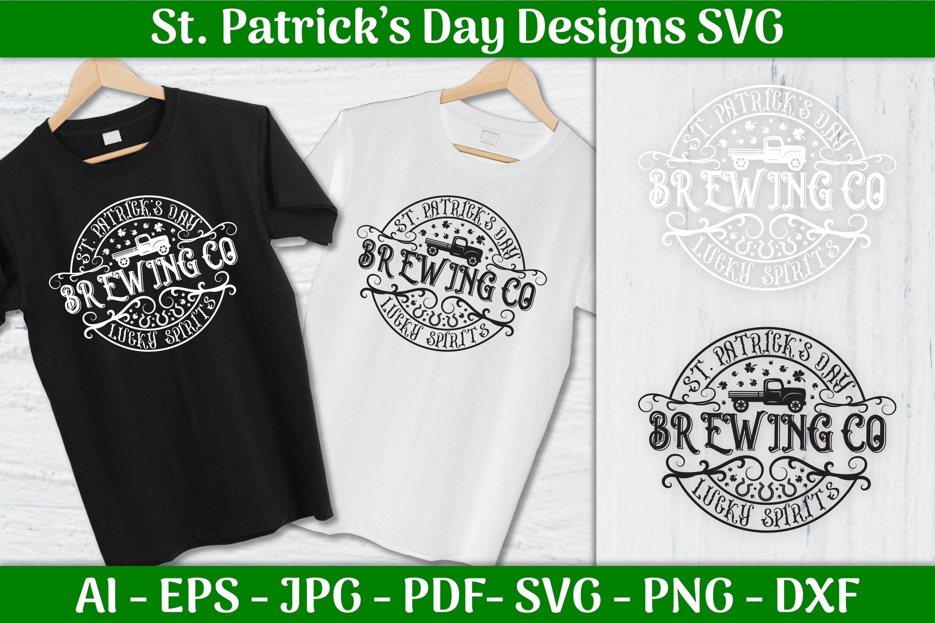 St Patrick's Day Brewing Co Lucky Spirits SVG Bundle 3 - CraftNest - Digital Crafting and Art