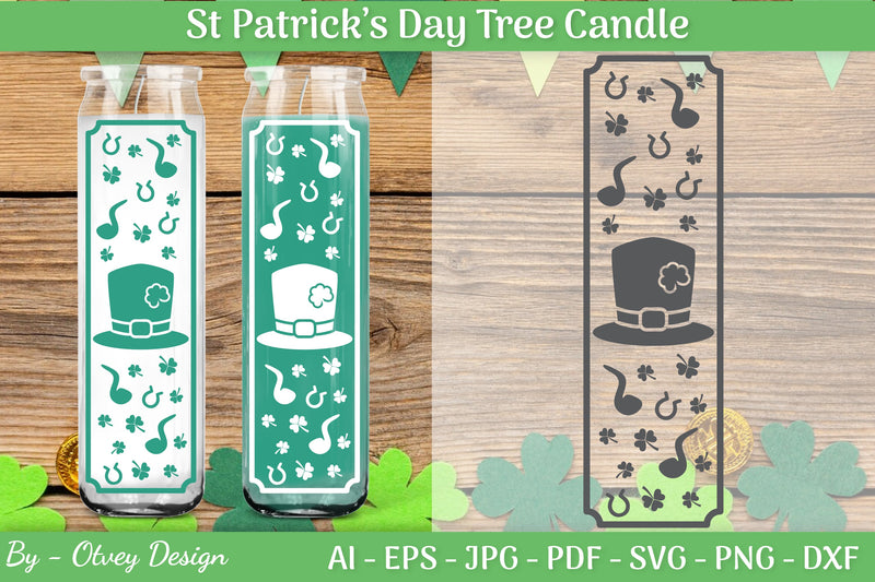 St Patrick's Day Candle SVG Bundle - CraftNest - Digital Crafting and Art