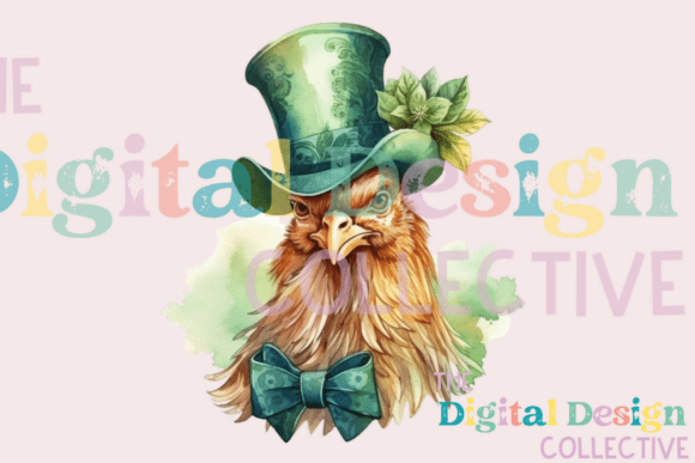 St. Patrick's Day Farm Chickens Clipart Bundle