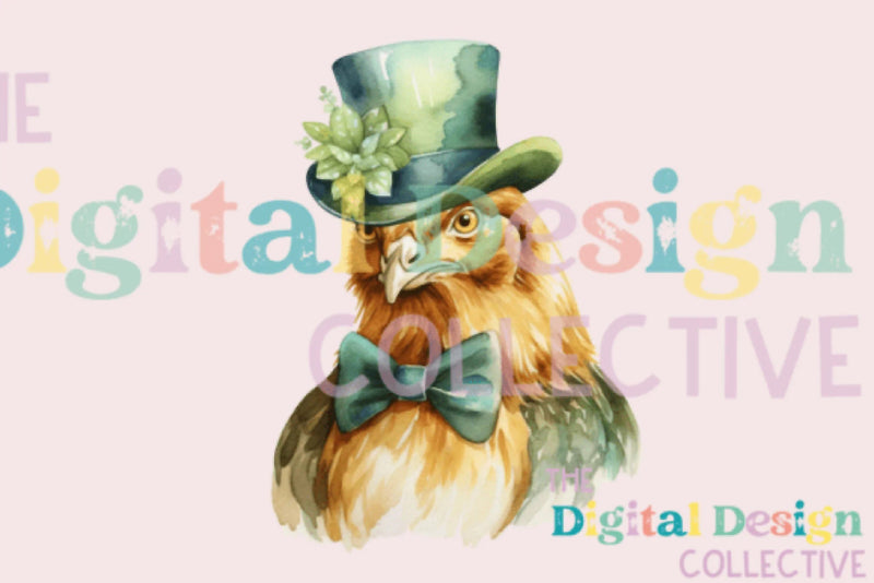 St. Patrick's Day Farm Chickens Clipart Bundle - CraftNest - Digital Crafting and Art