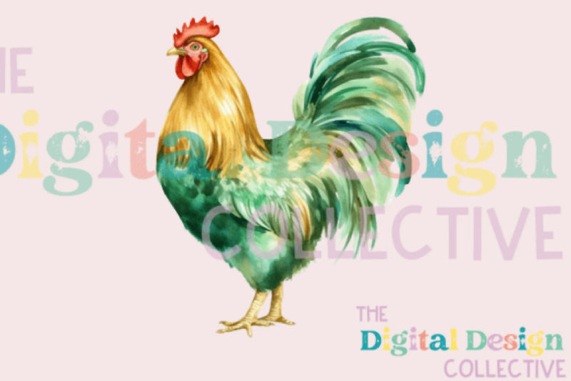St. Patrick's Day Farm Chickens Clipart Bundle - CraftNest - Digital Crafting and Art