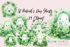 Adorable St. Patrick's Day Ghosts Clipart Bundle - CraftNest - Digital Crafting and Art