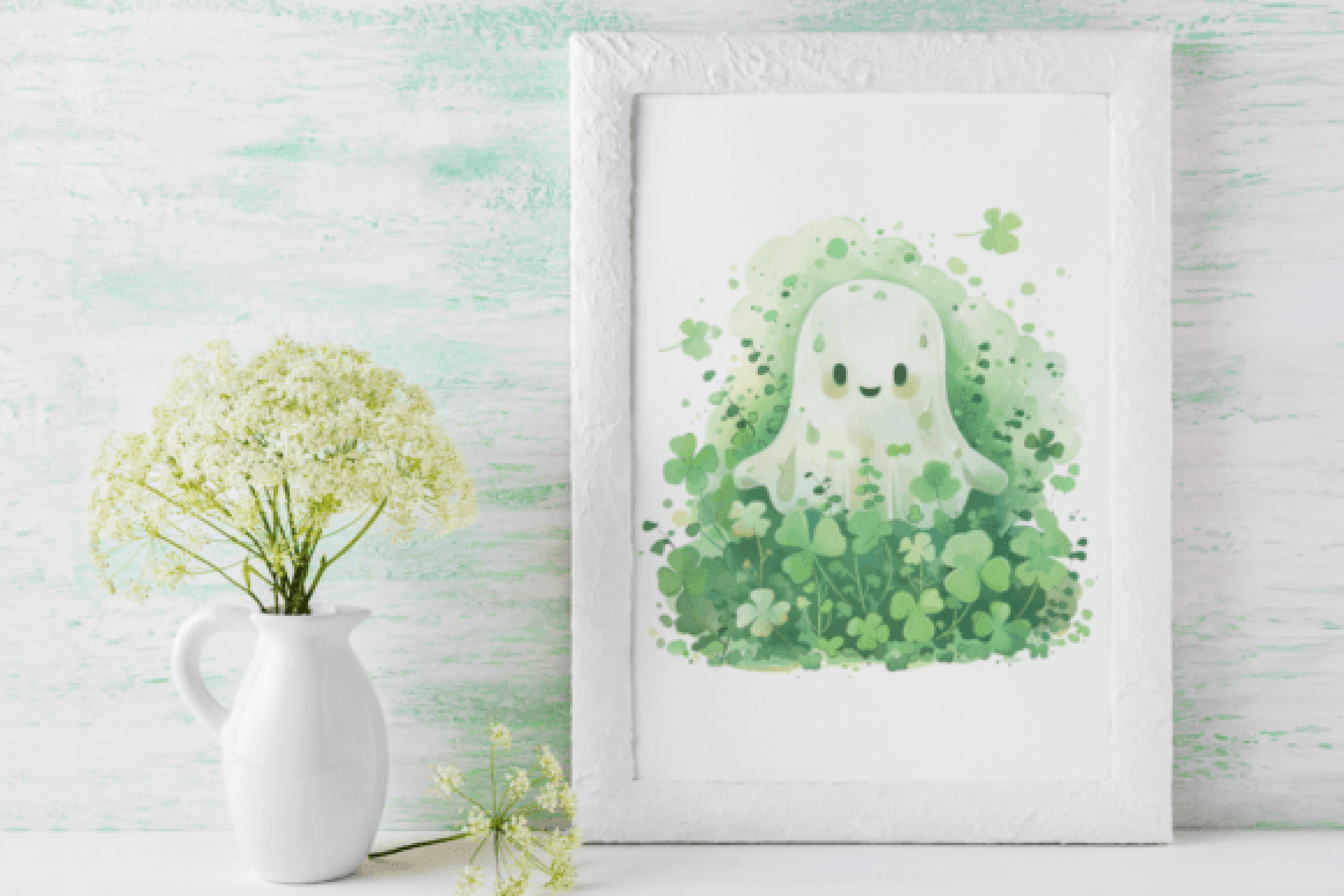 Adorable St. Patrick's Day Ghosts Clipart Bundle