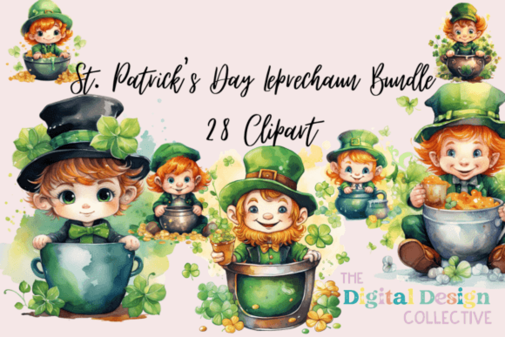 St. Patrick's Day Leprechaun Clipart Bundle - CraftNest - Digital Crafting and Art