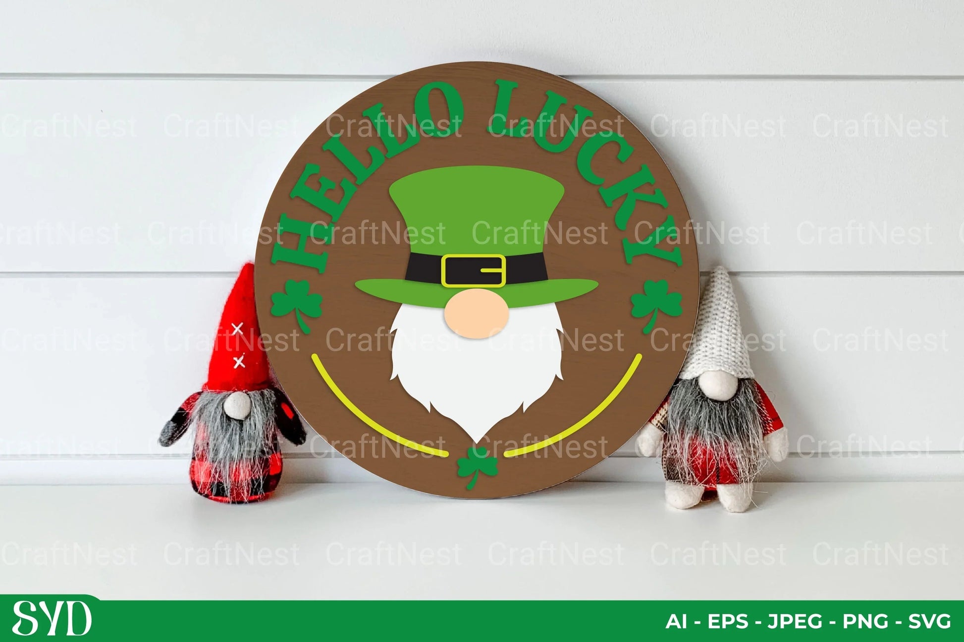 St. Patrick's Day Round Sign SVG Bundle - CraftNest - Digital Crafting and Art