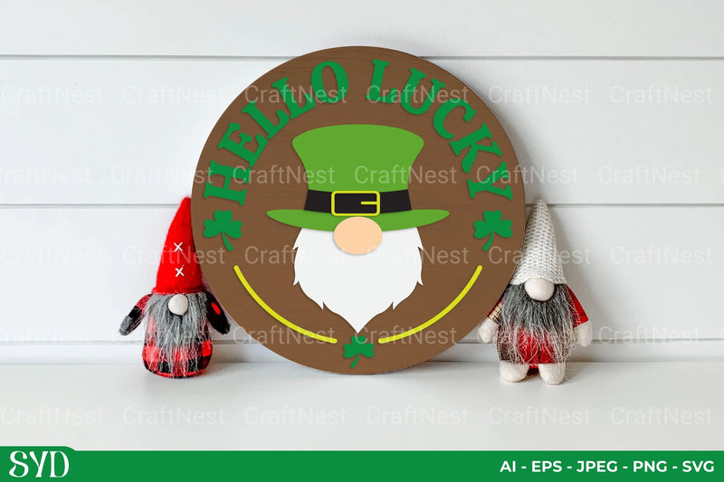 St. Patrick's Day Round Sign SVG Bundle - CraftNest - Digital Crafting and Art
