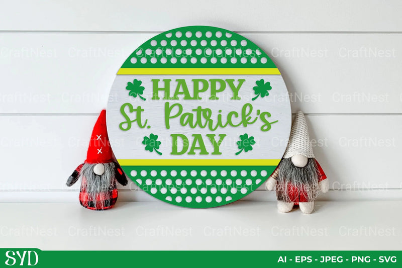 St. Patrick's Day Round Sign SVG Bundle - CraftNest - Digital Crafting and Art