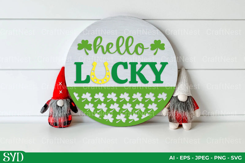St. Patrick's Day Round Sign SVG Bundle - CraftNest - Digital Crafting and Art