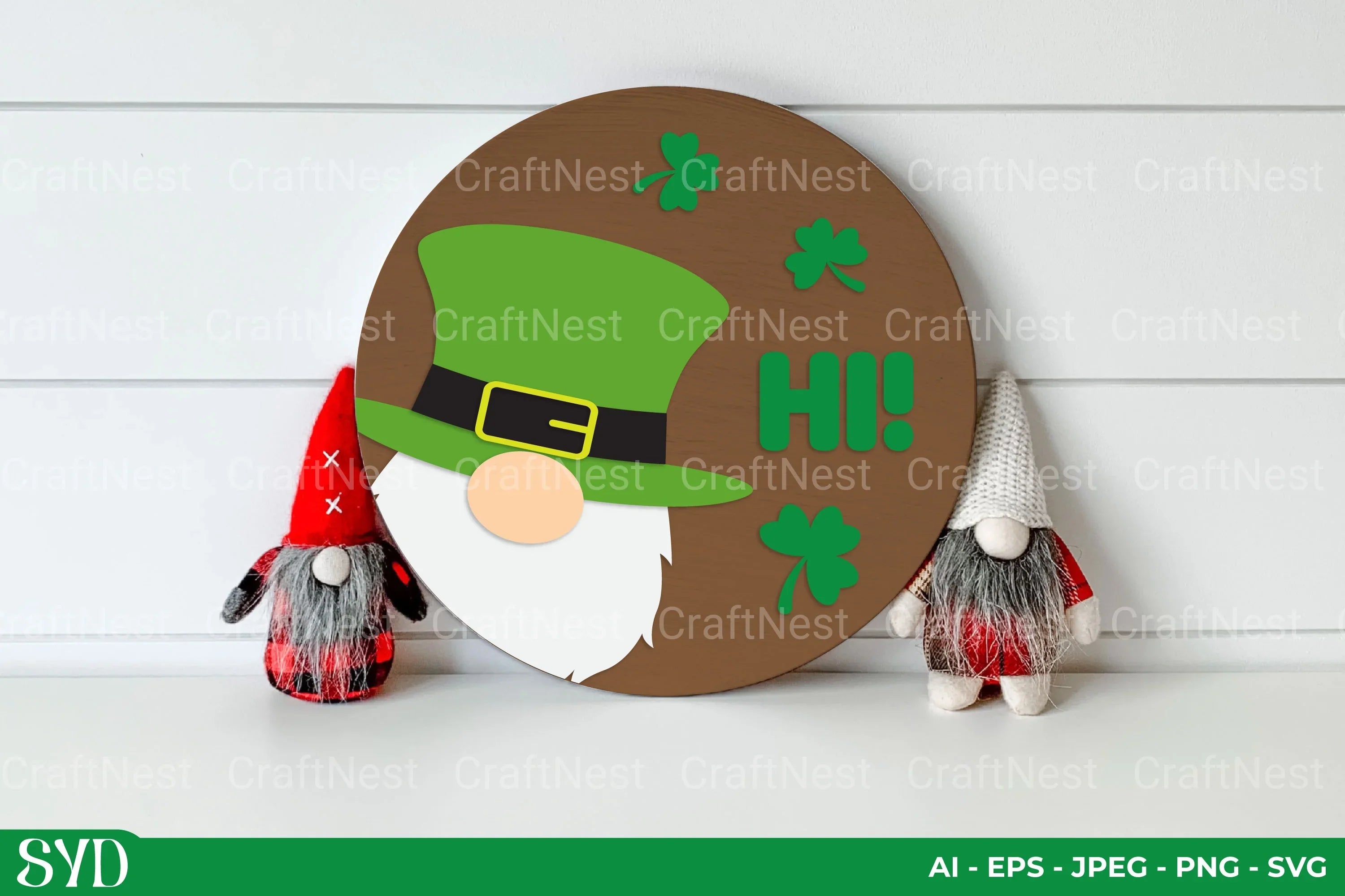 St. Patrick's Day Round Sign SVG Bundle - CraftNest - Digital Crafting and Art