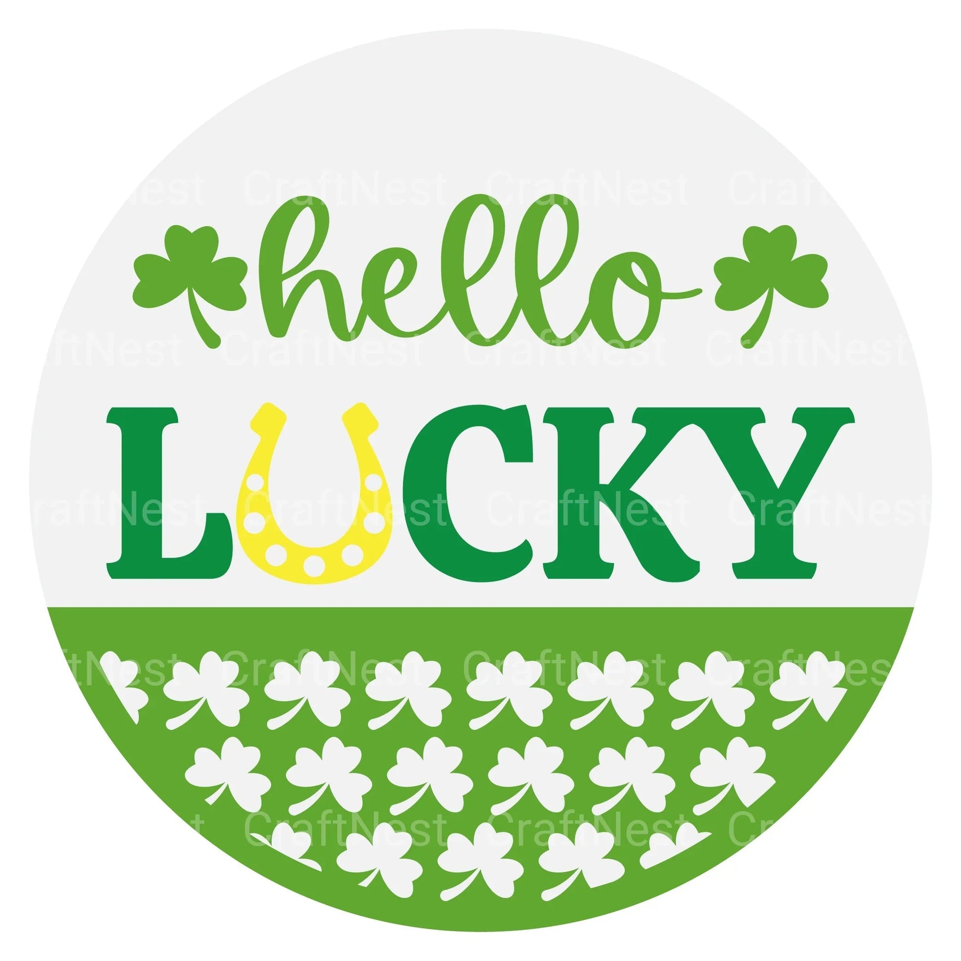 St. Patrick's Day Round Sign SVG Bundle - CraftNest - Digital Crafting and Art