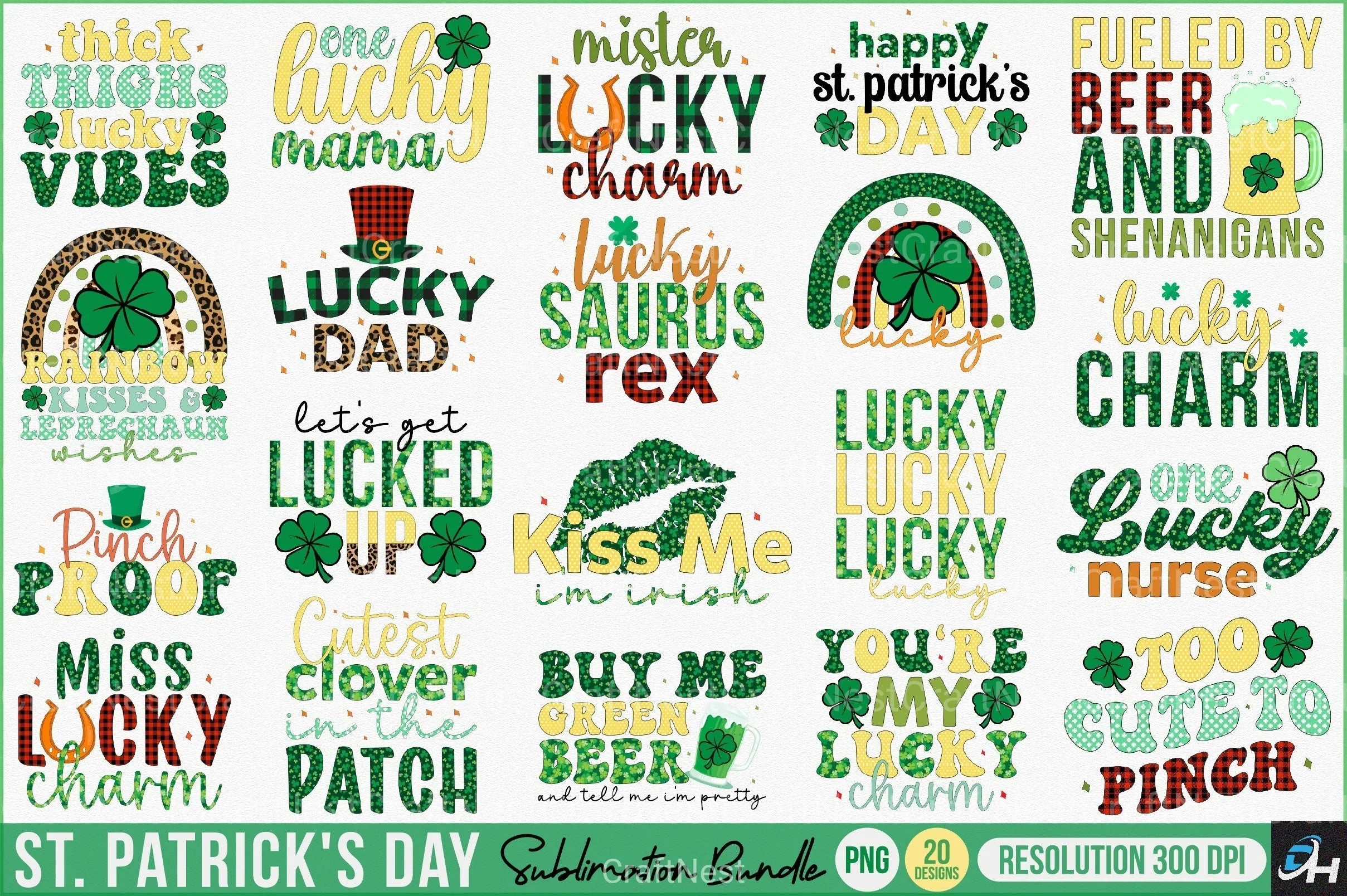 St. Patrick's Day Clipart Bundle 1 - CraftNest - Digital Crafting and Art