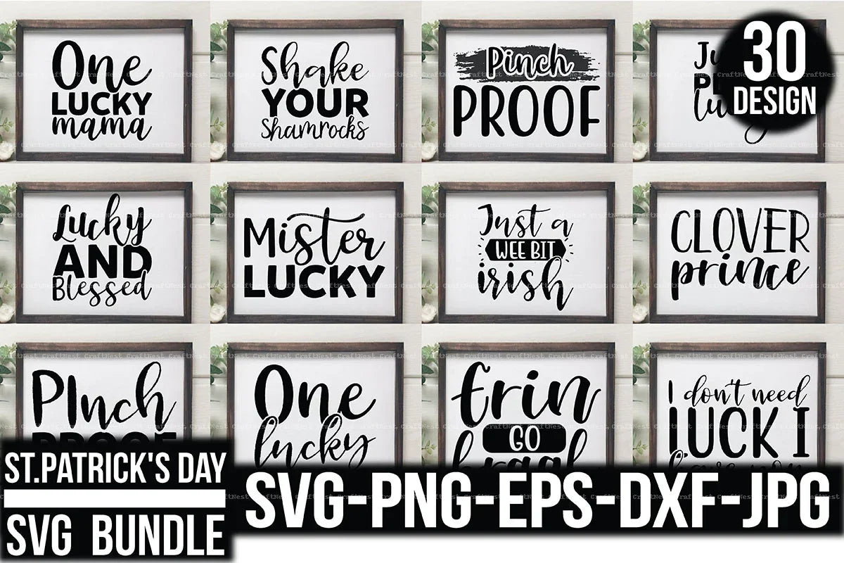 St. Patrick's Day Quotes SVG Bundle - CraftNest - Digital Crafting and Art