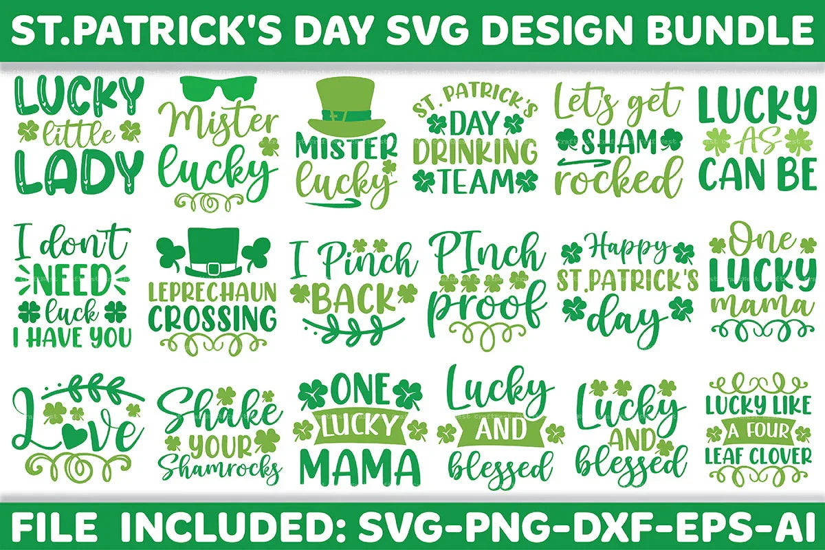 St. Patrick's Day SVG Design Bundle 10 - CraftNest - Digital Crafting and Art