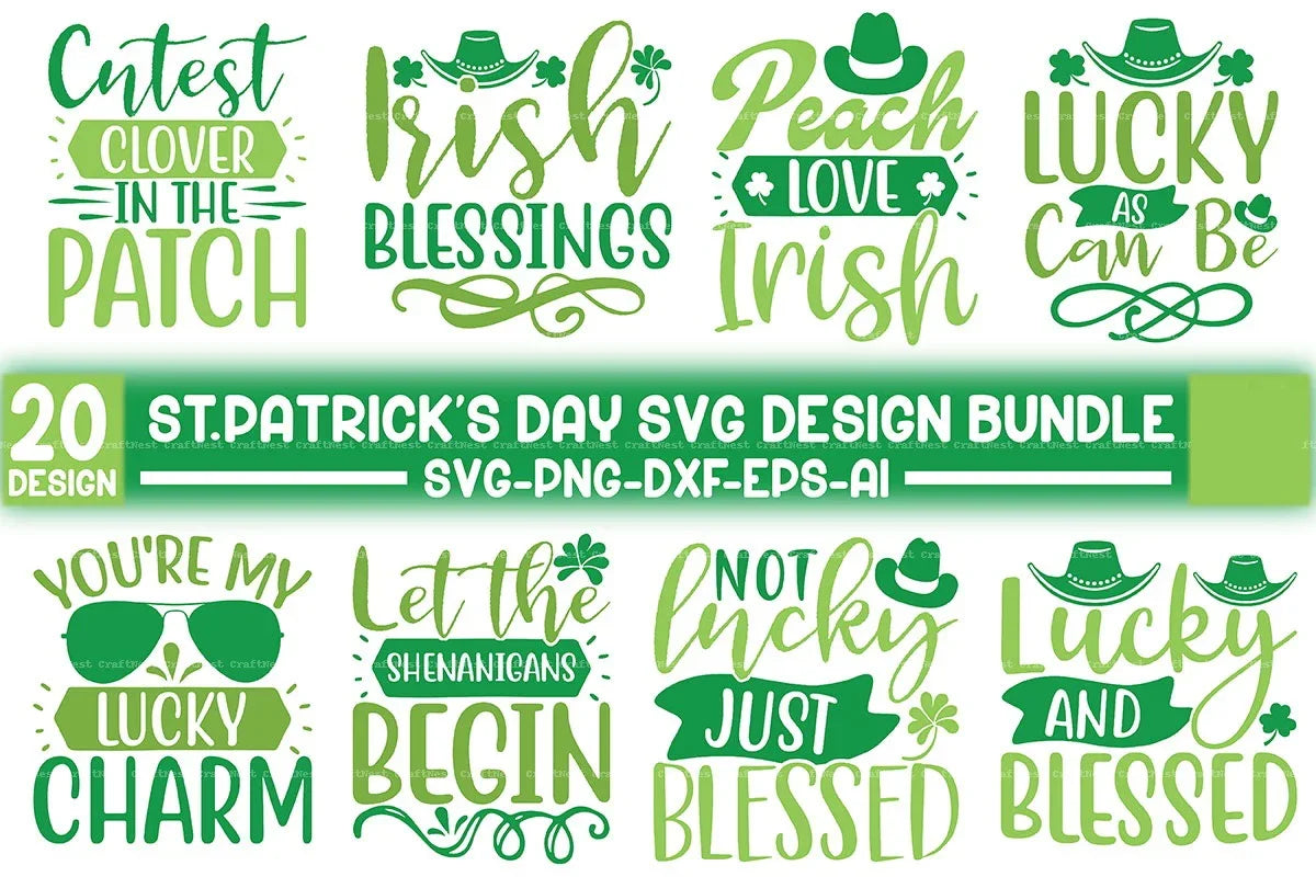 St. Patrick's Day SVG Design Bundle 12 - CraftNest - Digital Crafting and Art