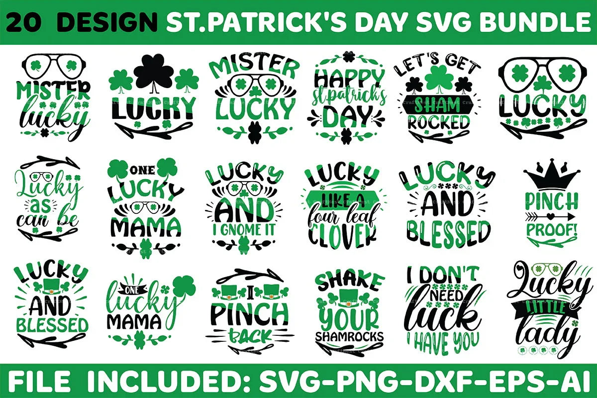 St. Patrick's Day SVG Design Bundle 11 - CraftNest - Digital Crafting and Art