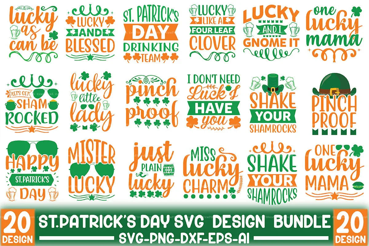 St. Patrick's Day SVG Design Bundle