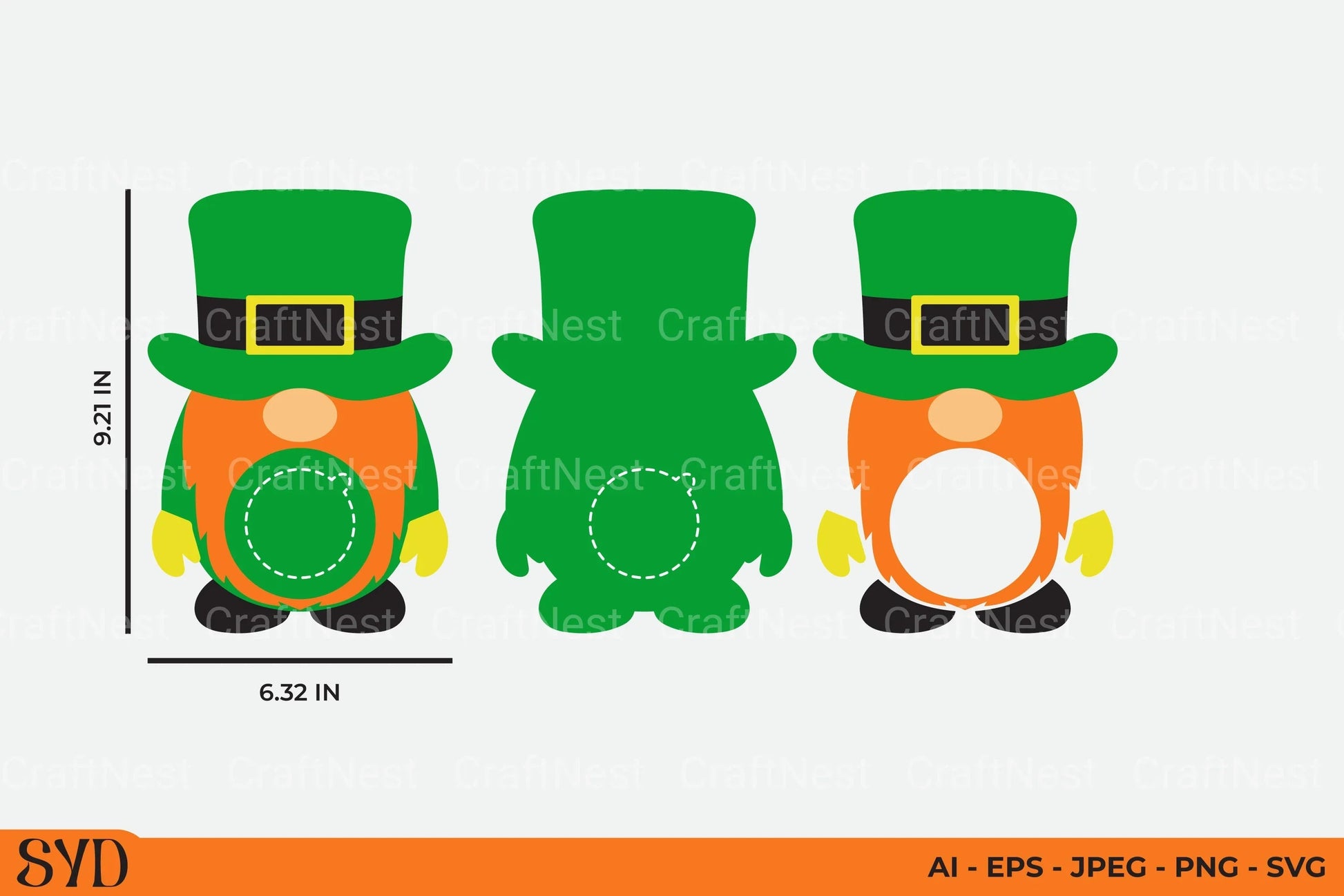 St Patrick's Gnome Candy Dome SVG Bundle - CraftNest - Digital Crafting and Art