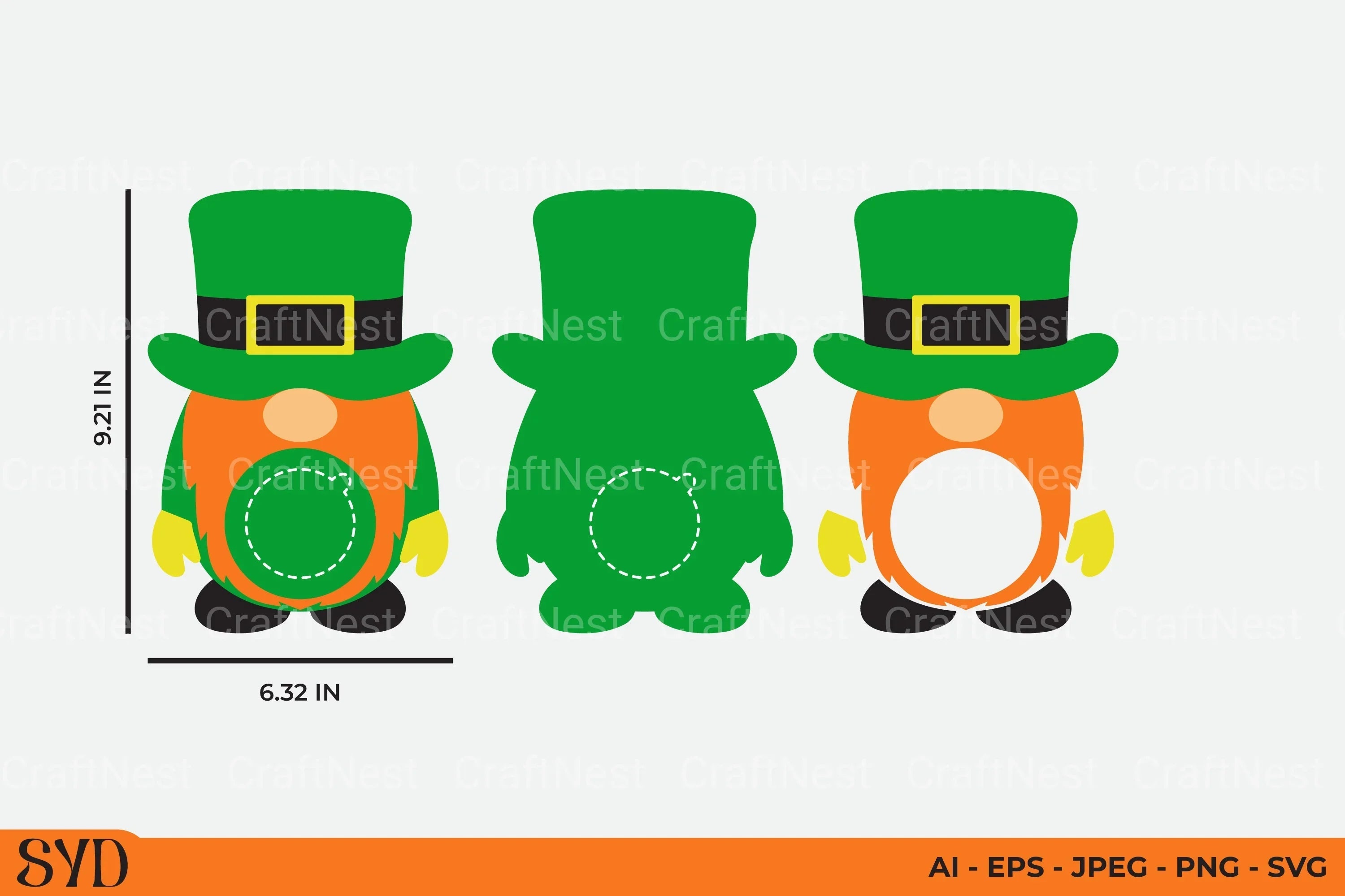 St Patrick's Gnome Candy Dome SVG Bundle - CraftNest - Digital Crafting and Art