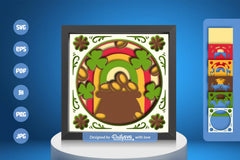 St. Patrick's Day Pot of Gold Papercut SVG Bundle - CraftNest - Digital Crafting and Art