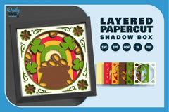 St. Patrick's Day Pot of Gold Papercut SVG Bundle - CraftNest - Digital Crafting and Art