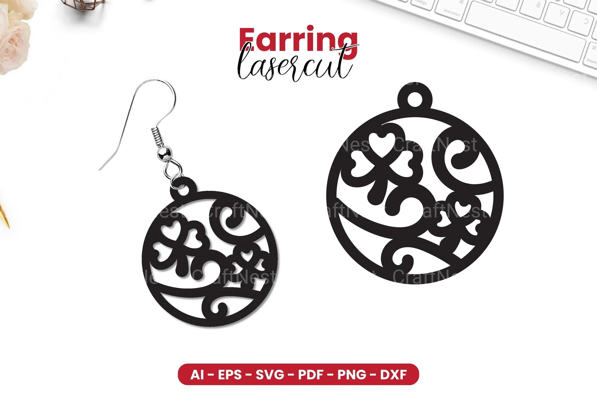 St Patrick's Day Earring Lasercut SVG Bundle - CraftNest - Digital Crafting and Art