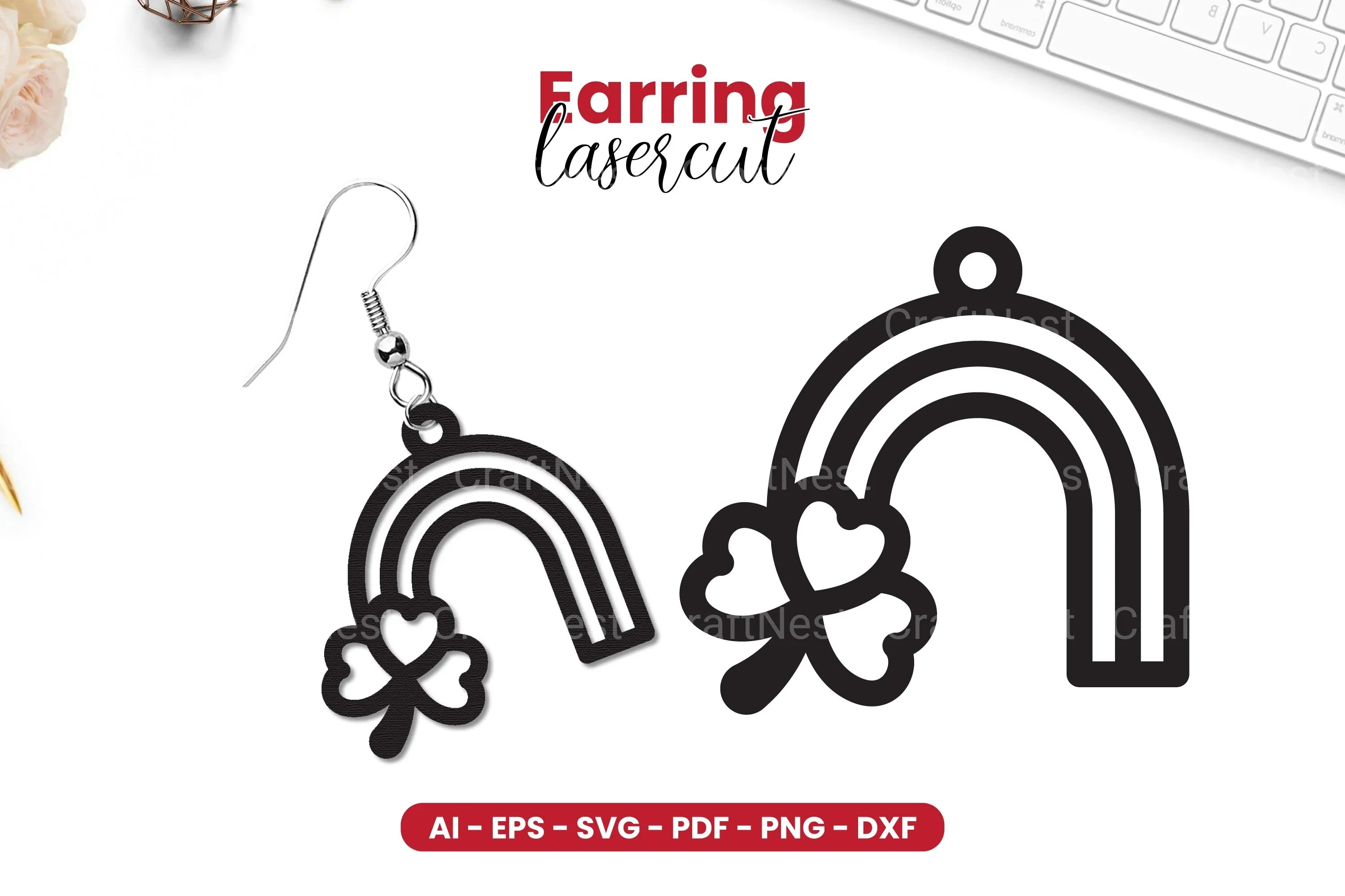St Patrick's Day Earring Lasercut SVG Bundle - CraftNest - Digital Crafting and Art