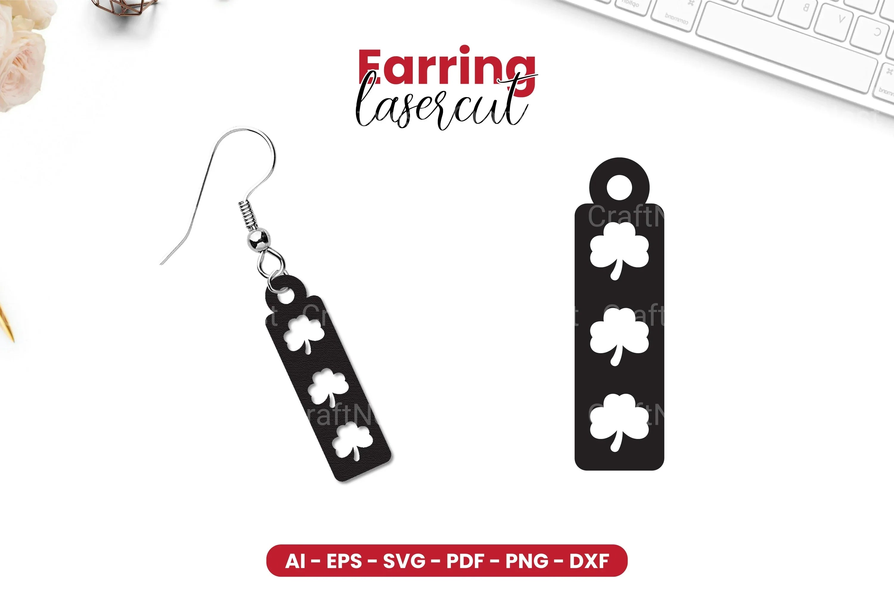 St Patrick's Day Earring Lasercut SVG Bundle - CraftNest - Digital Crafting and Art