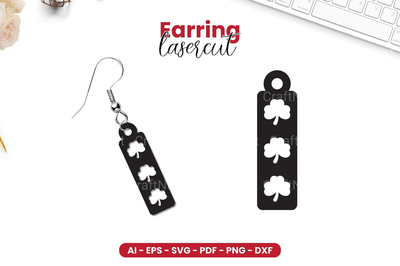 St Patrick's Day Earring Lasercut SVG Bundle - CraftNest - Digital Crafting and Art
