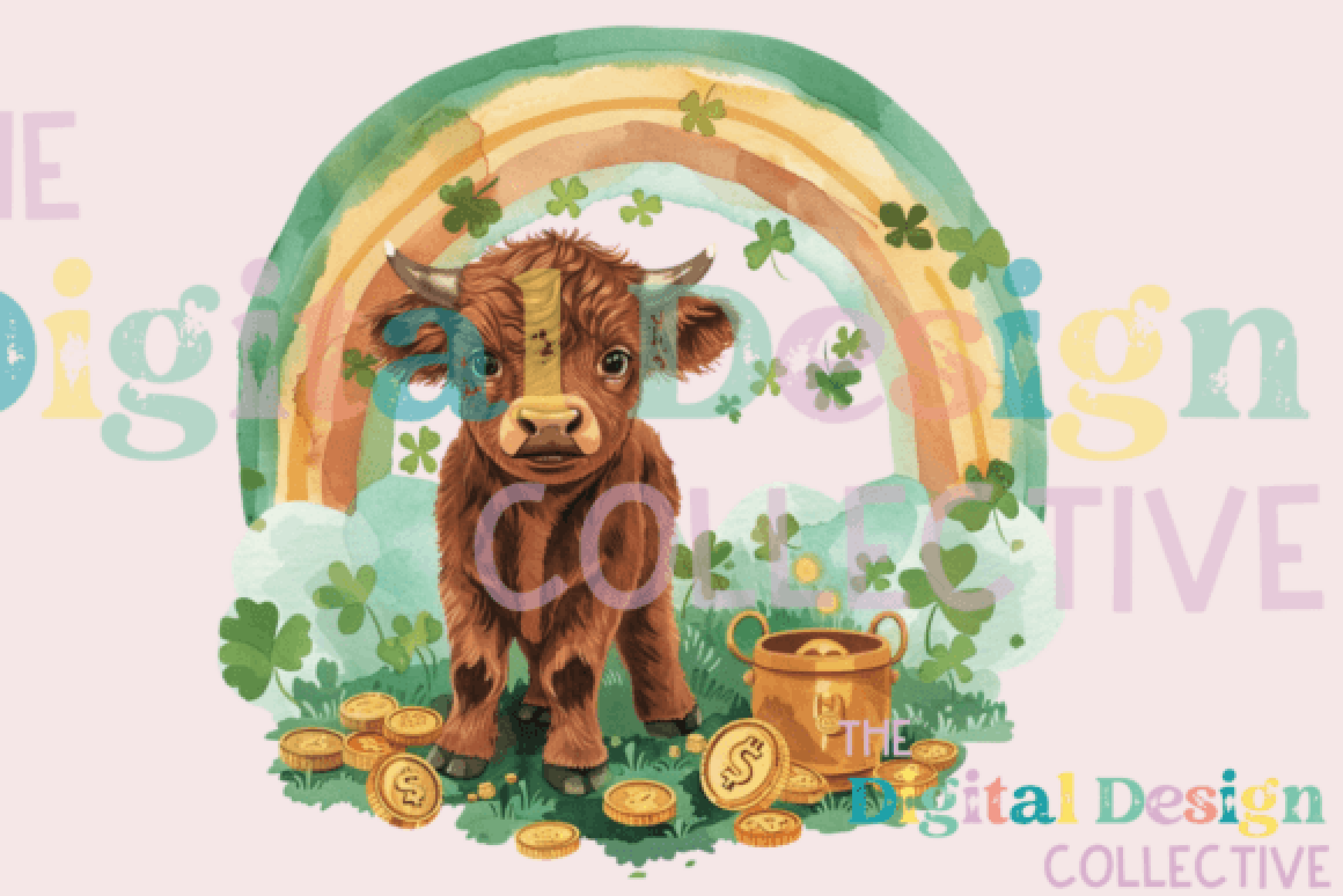 St. Patrick's Day Cow Clipart Bundle