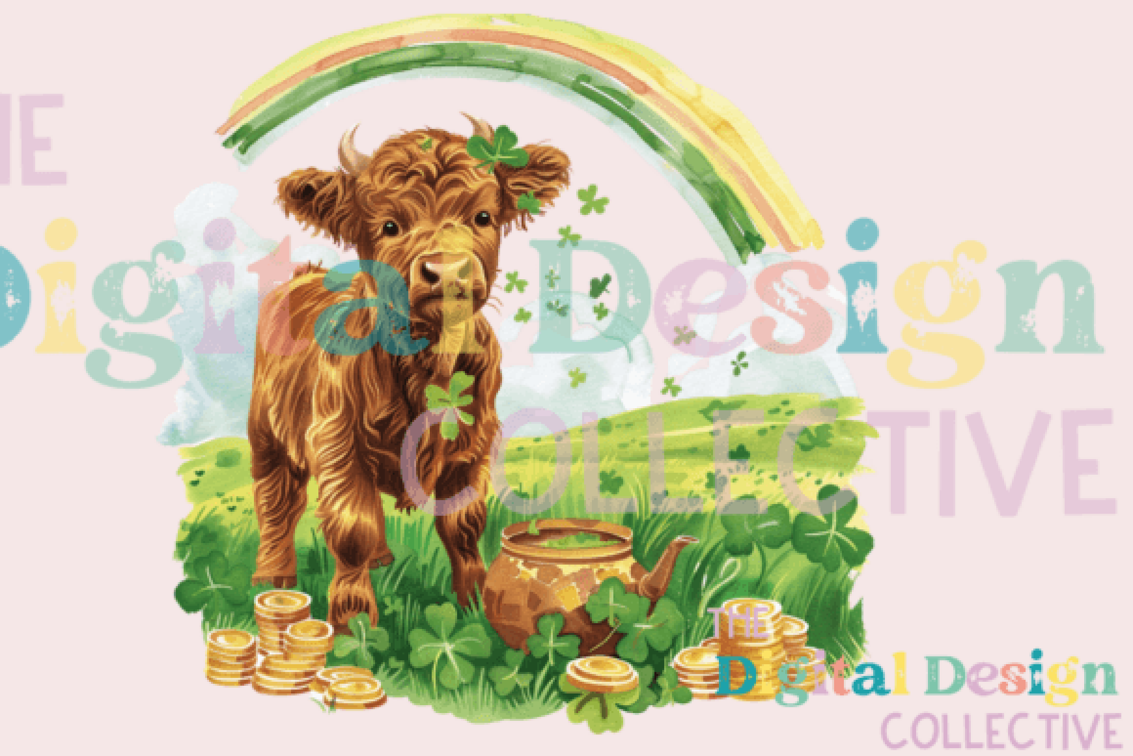St. Patrick's Day Cow Clipart Bundle