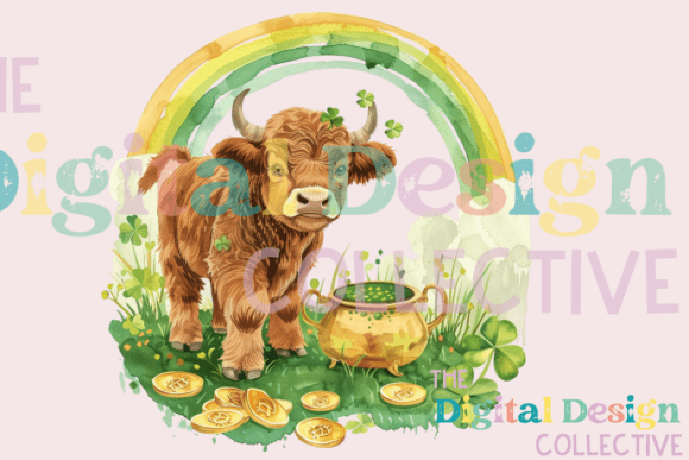 St. Patrick's Day Cow Clipart Bundle